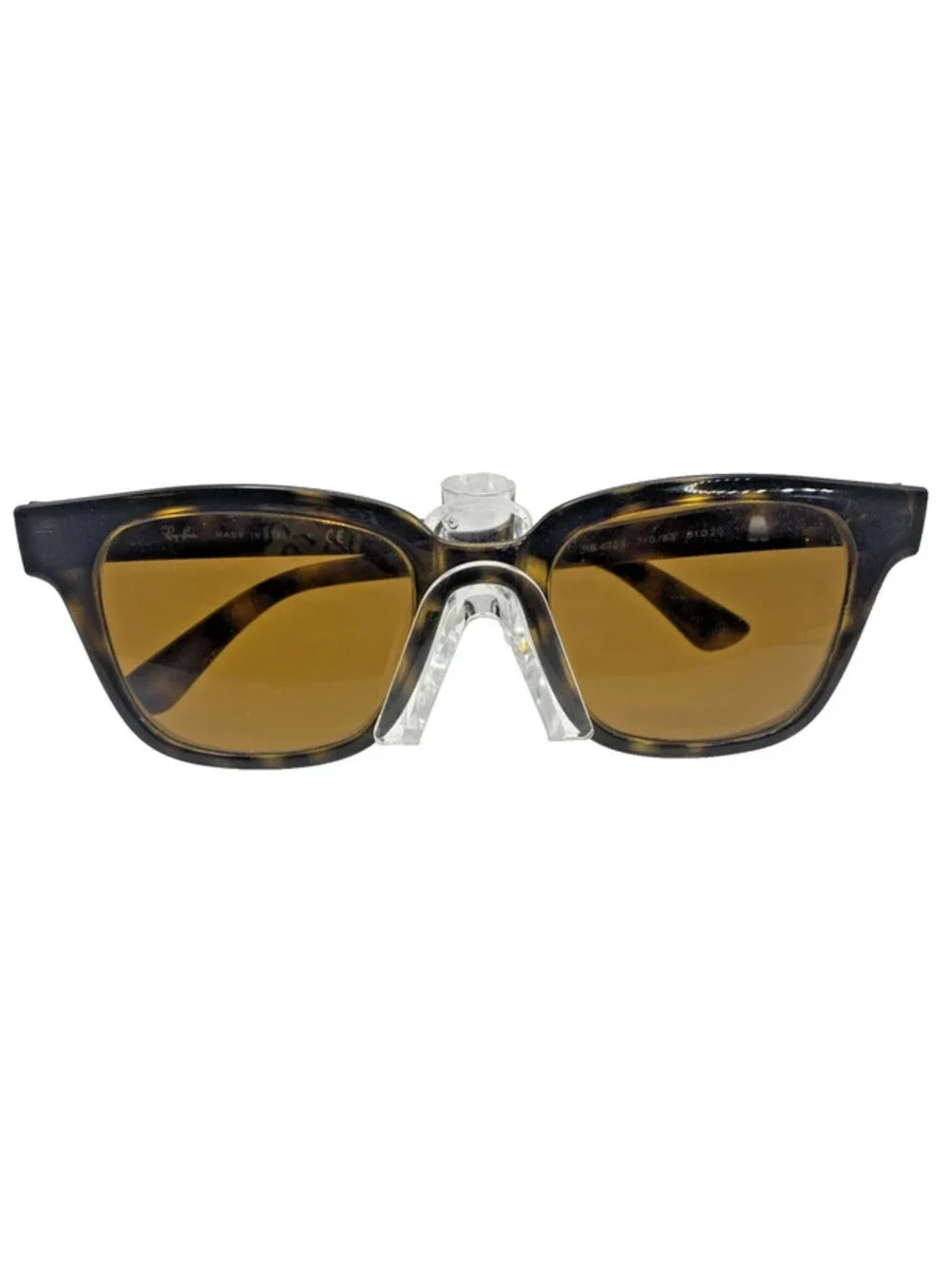 Ray-Ban RB4323 710/83 Havana Square Sunglasses 51mm Made In Italy *frames only*